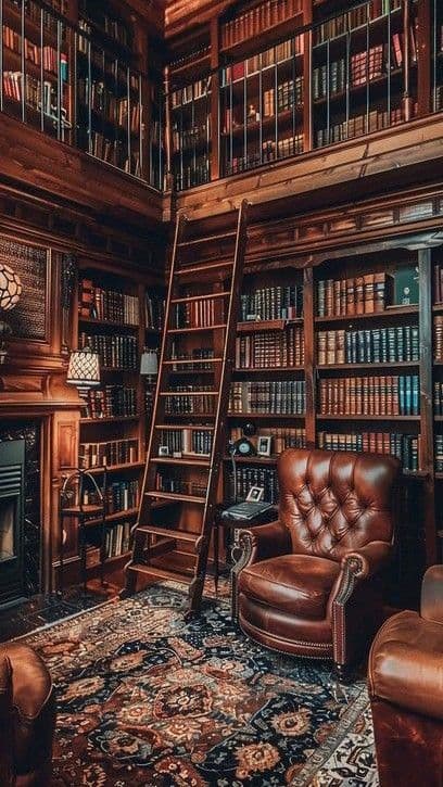 Private library and study, evoking patient, long-term investment stewardship